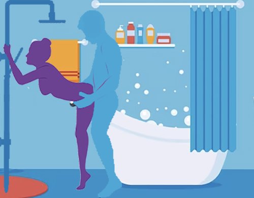 Các tư thế quan hệ vợ chồng trong nhà tắm mới lạ
